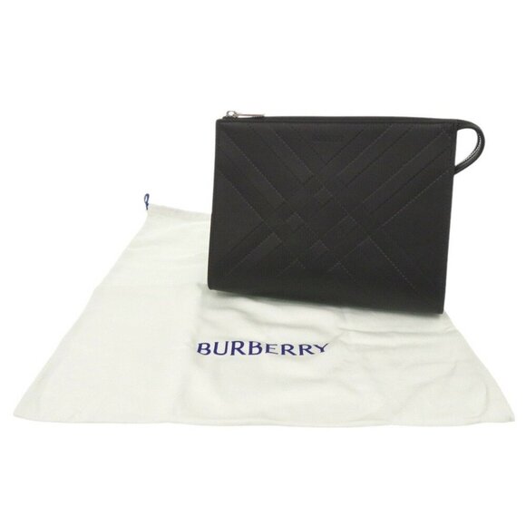 BURBERRY Black Leather Pouch - Picture 3 of 8